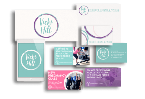 Examples of design work for Vicki Hill.